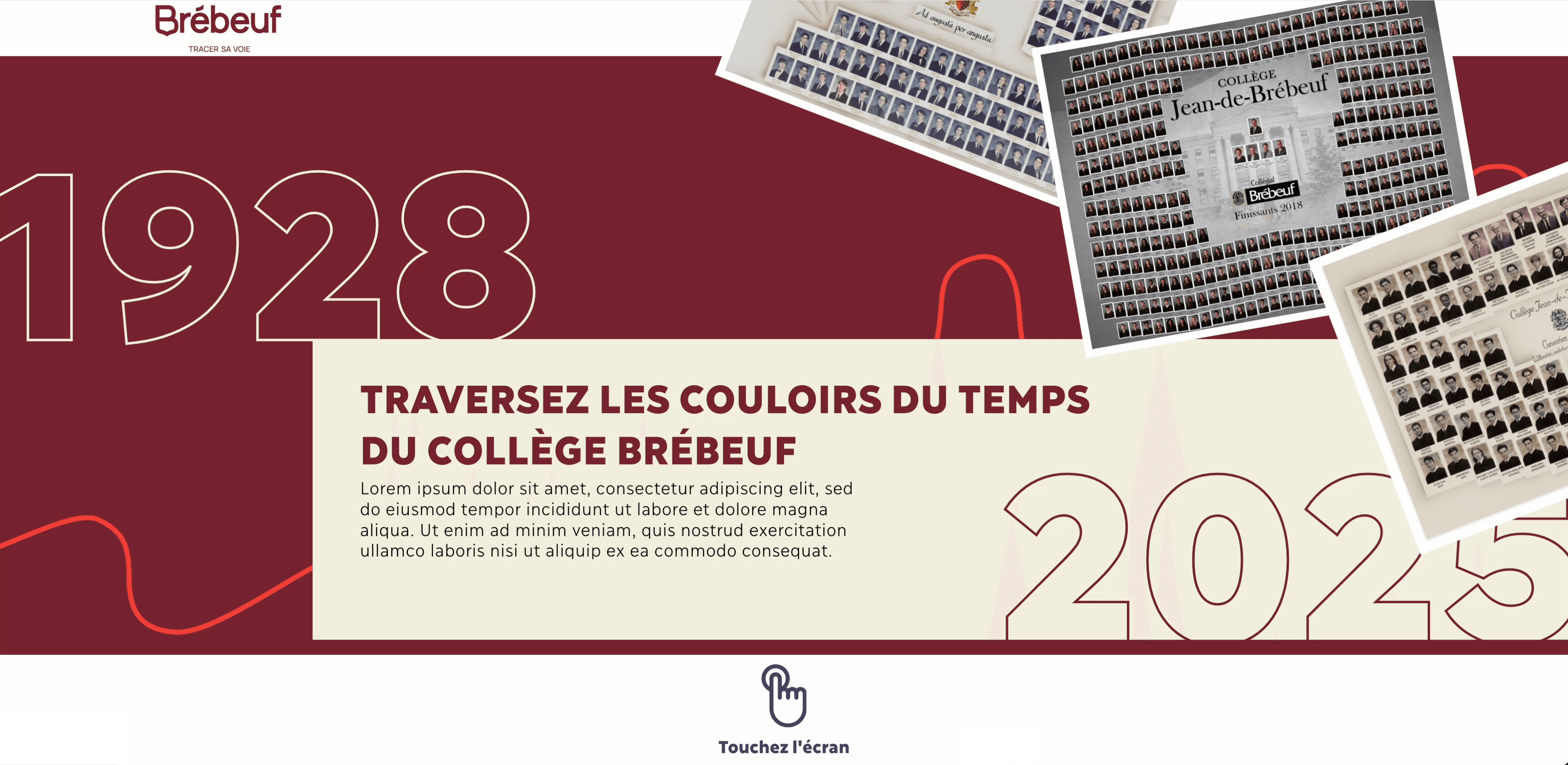 College Brebeuf Touchscreen Wall